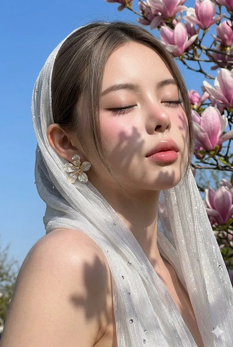 Photorealistic Glass-Skin Portrait - Nano Banana Pro AI Prompt for Social Media Post reference