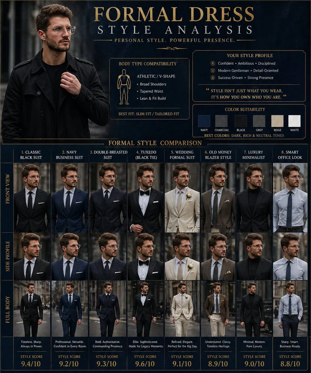 Formal Dress Style Analysis Poster reference