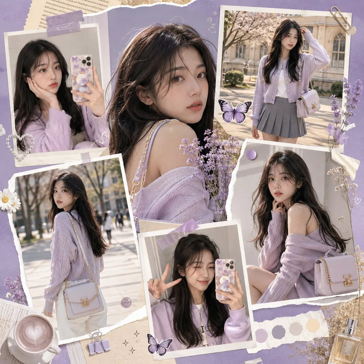 K-Fashion Gen-Z Social Media Collage reference
