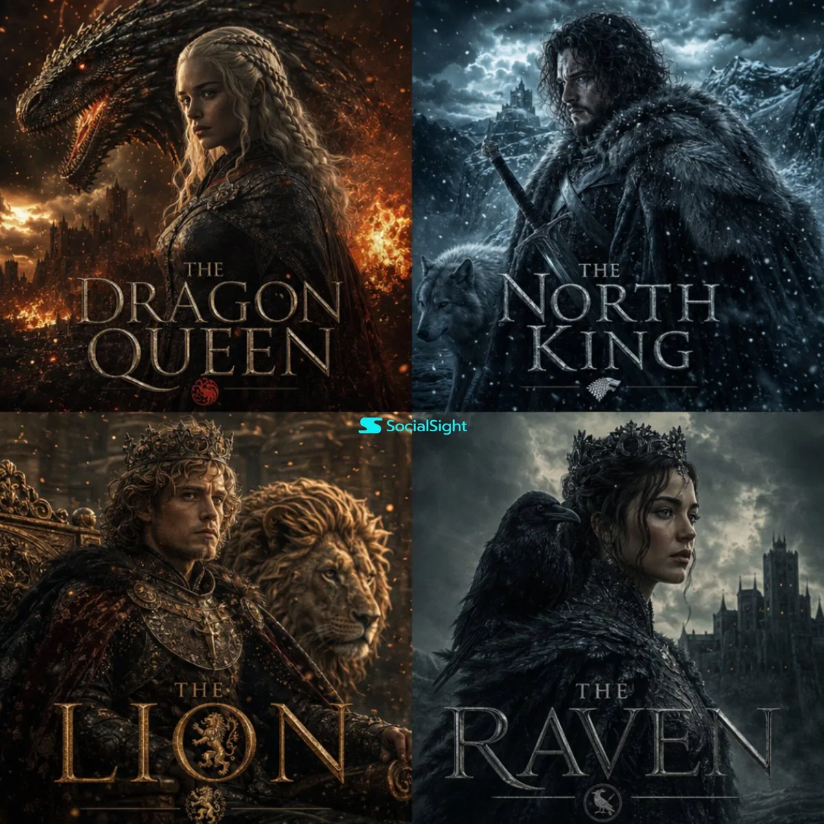 Cinematic Fantasy Character Poster Grid reference