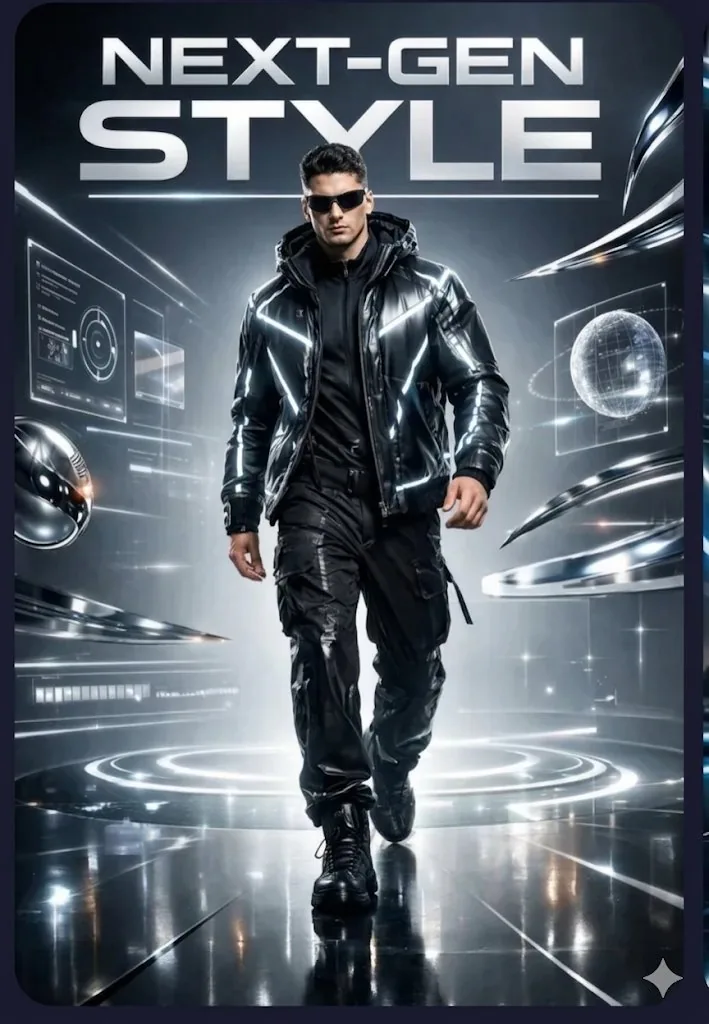 Futuristic Techwear Poster reference