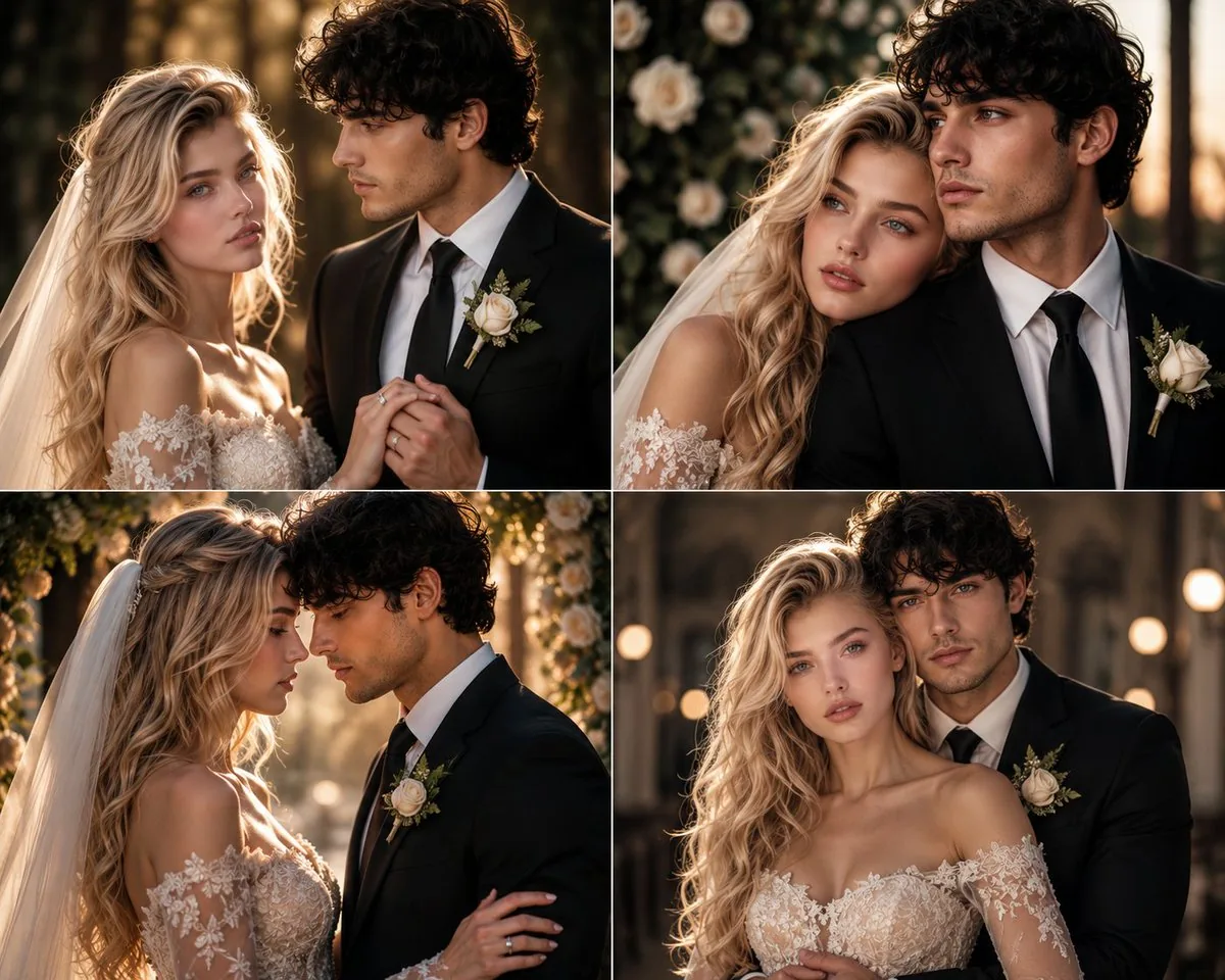 Romantic Wedding Couple Photoshoot reference
