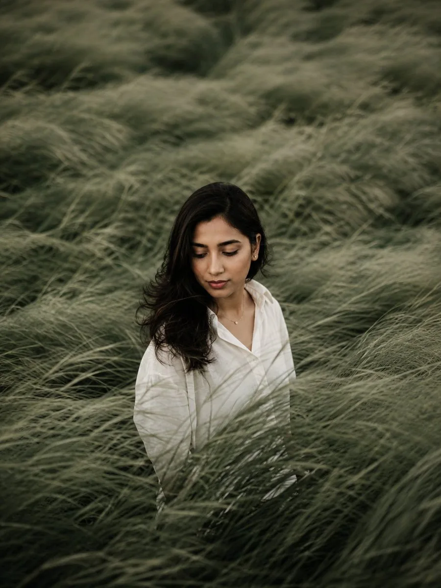 Introspective Sage Field Portrait reference