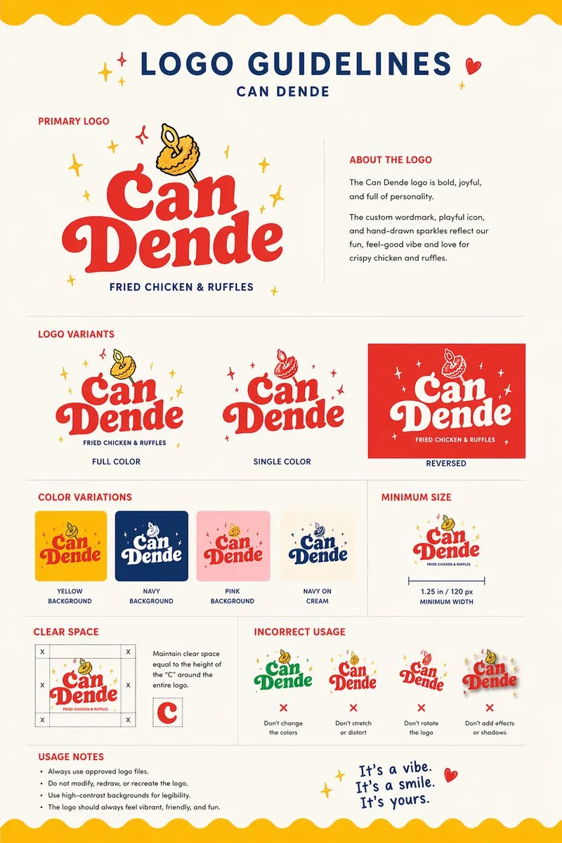 Restaurant Logo Guidelines Board reference