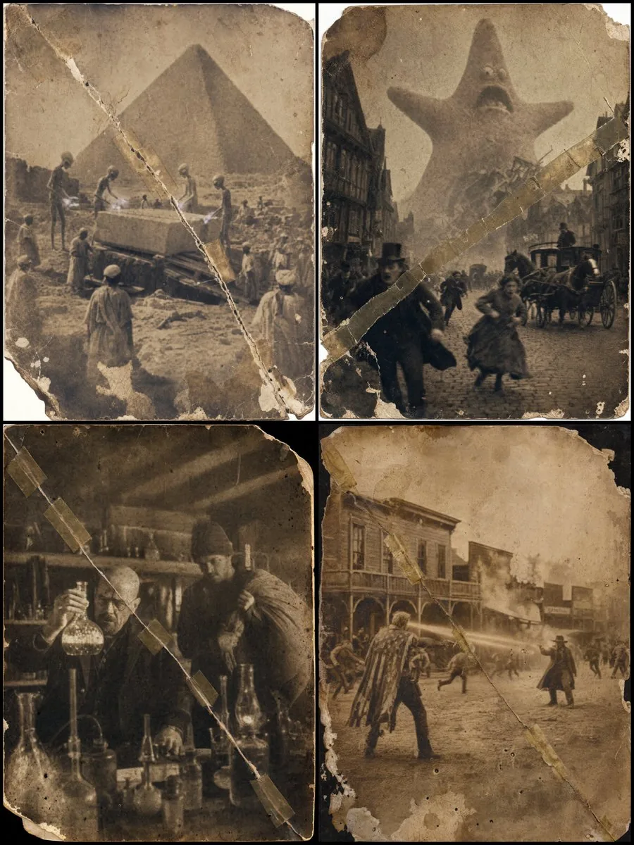 Vintage 1870 Damaged Photograph reference