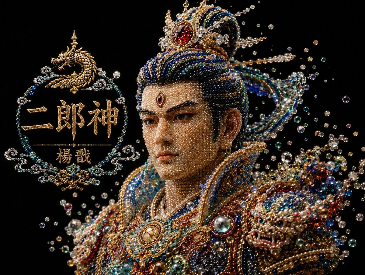 Pearlescent Erlang Shen Bust reference