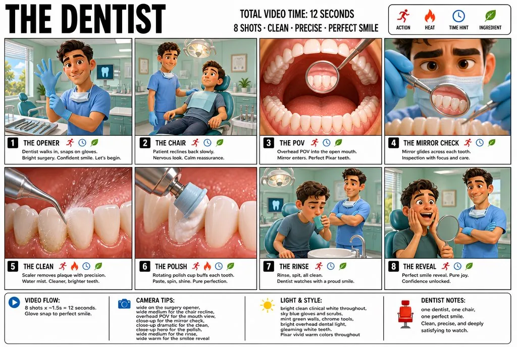 Dentist Storyboard Infographic reference