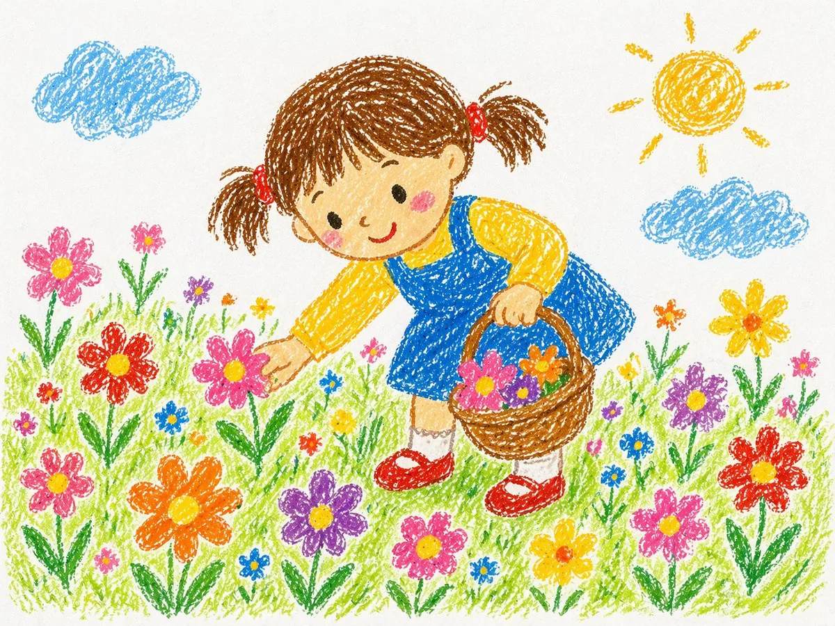 Crayon Style Drawing Prompt reference