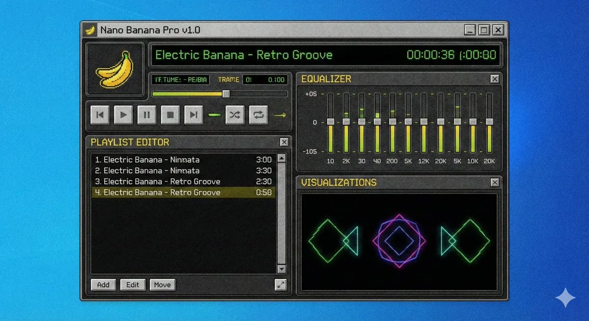 Winamp-style software screenshot prompt reference