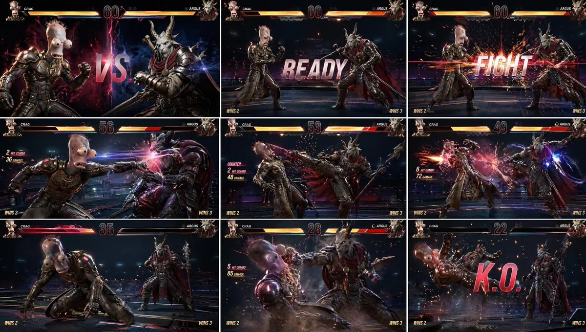AAA Fighting Game Storyboard Grid reference