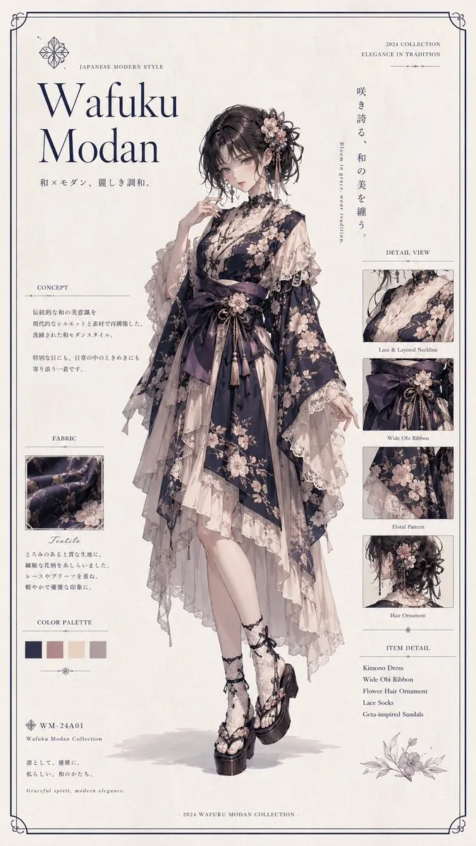 Wafuku Modern Fashion Poster reference