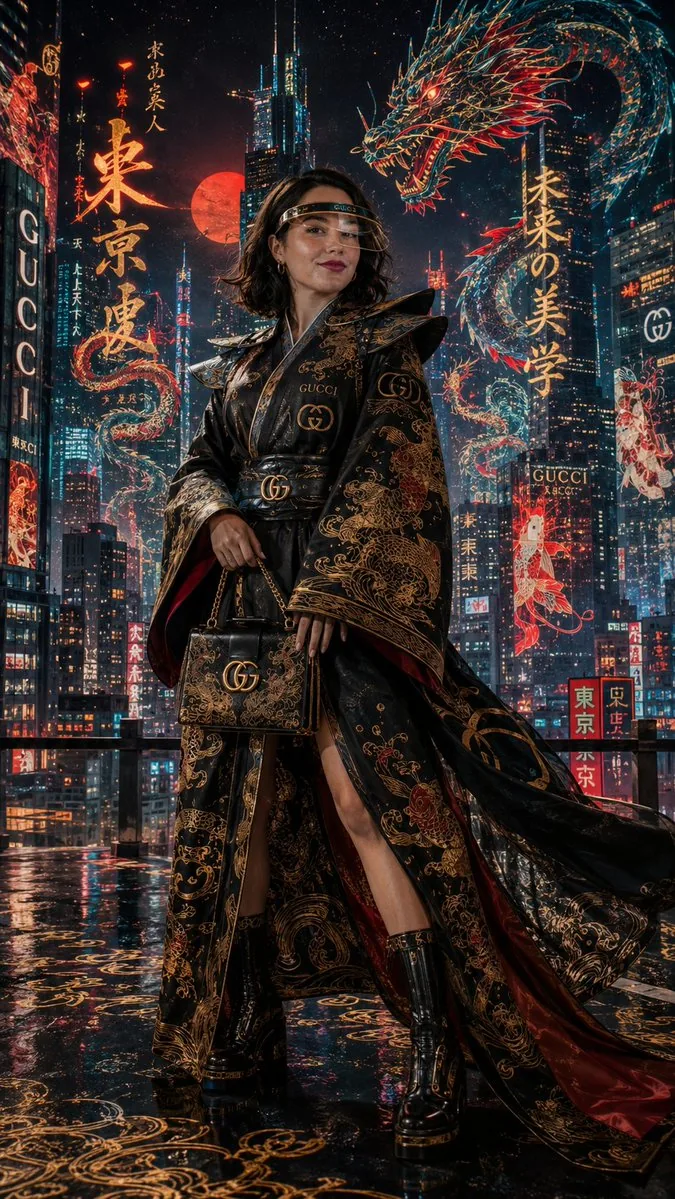 Cyber-Kimono Couture in Tokyo reference