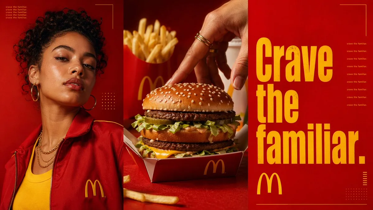 Triptych Fast-Food Ad Poster reference