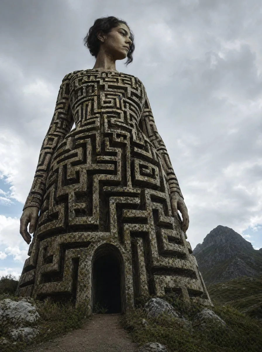 Colossal Labyrinth Woman Monument reference
