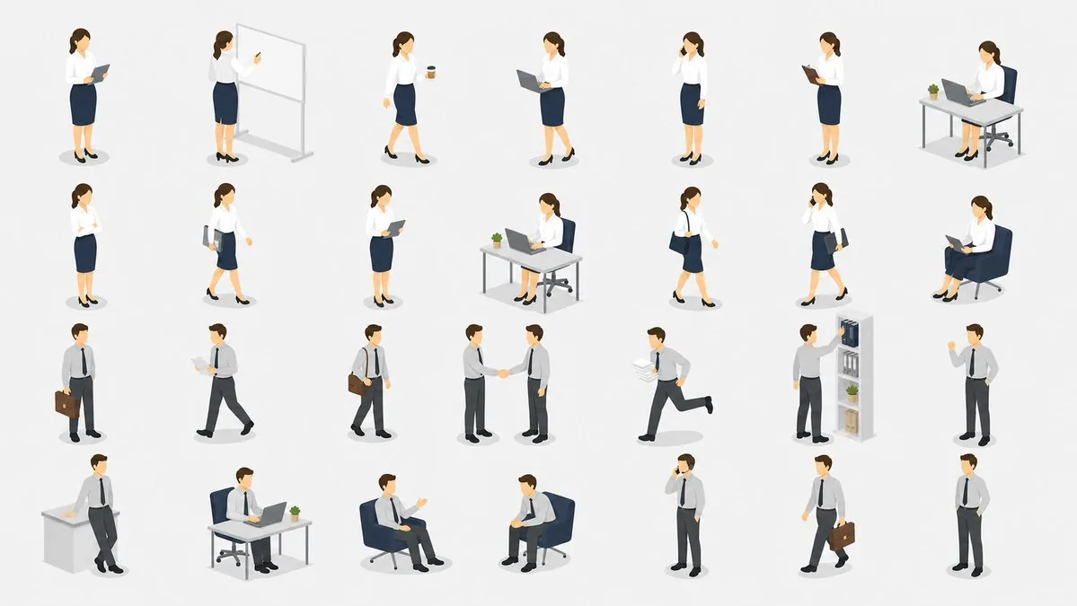 Isometric Business People Set reference