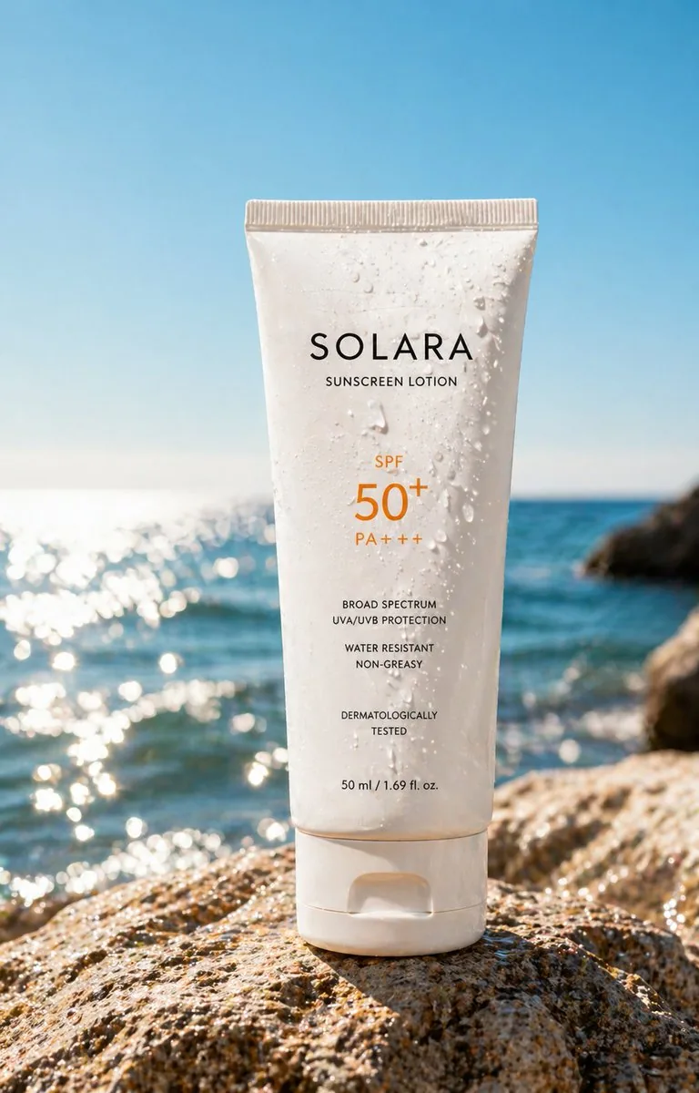 Luxury Sunscreen Product Shot reference