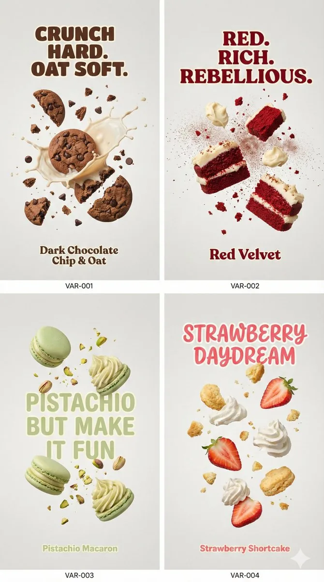 Cinematic Food Photography Prompt for Cookies - Nano Banana Pro AI Prompt for Product Marketing reference
