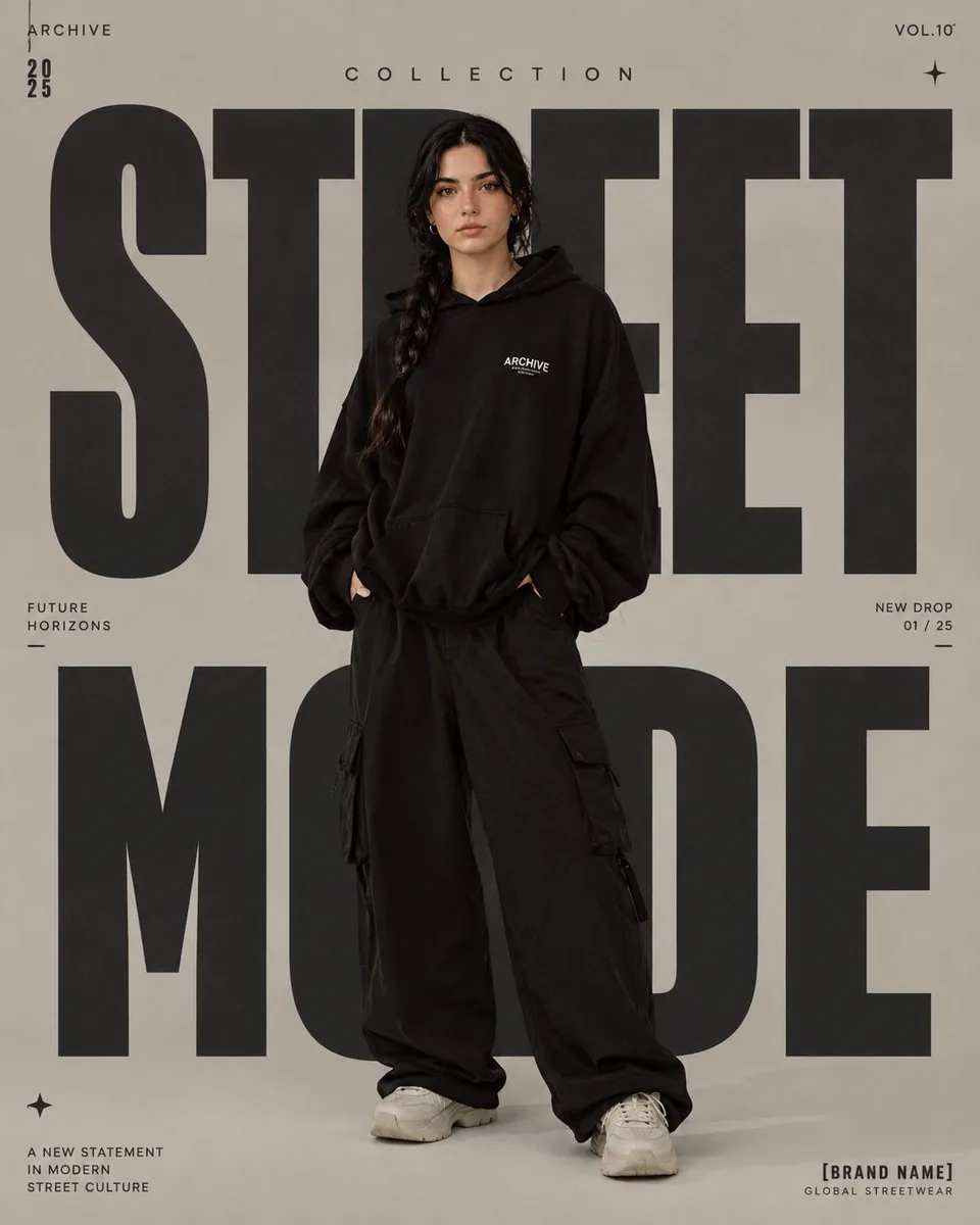 High-Fashion Editorial Magazine Poster reference