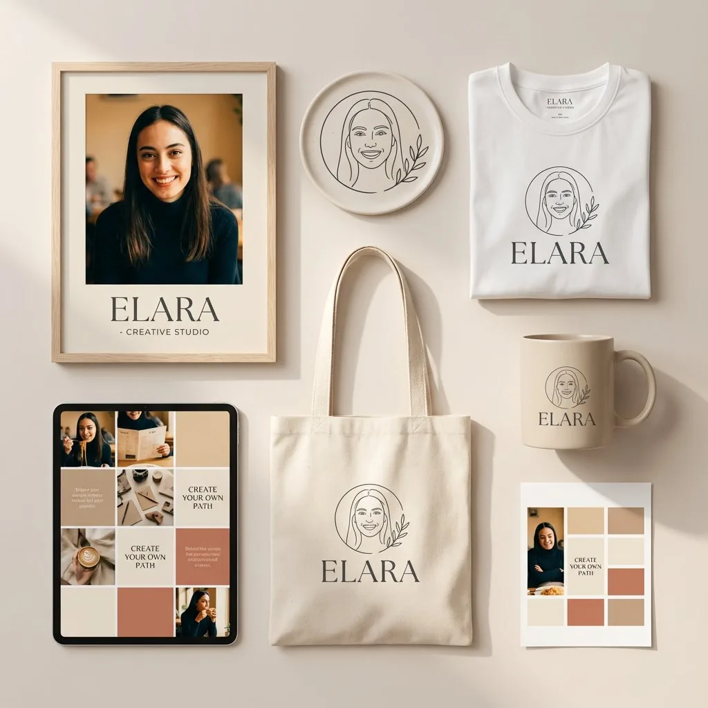Minimalist Personal Branding Mockup reference