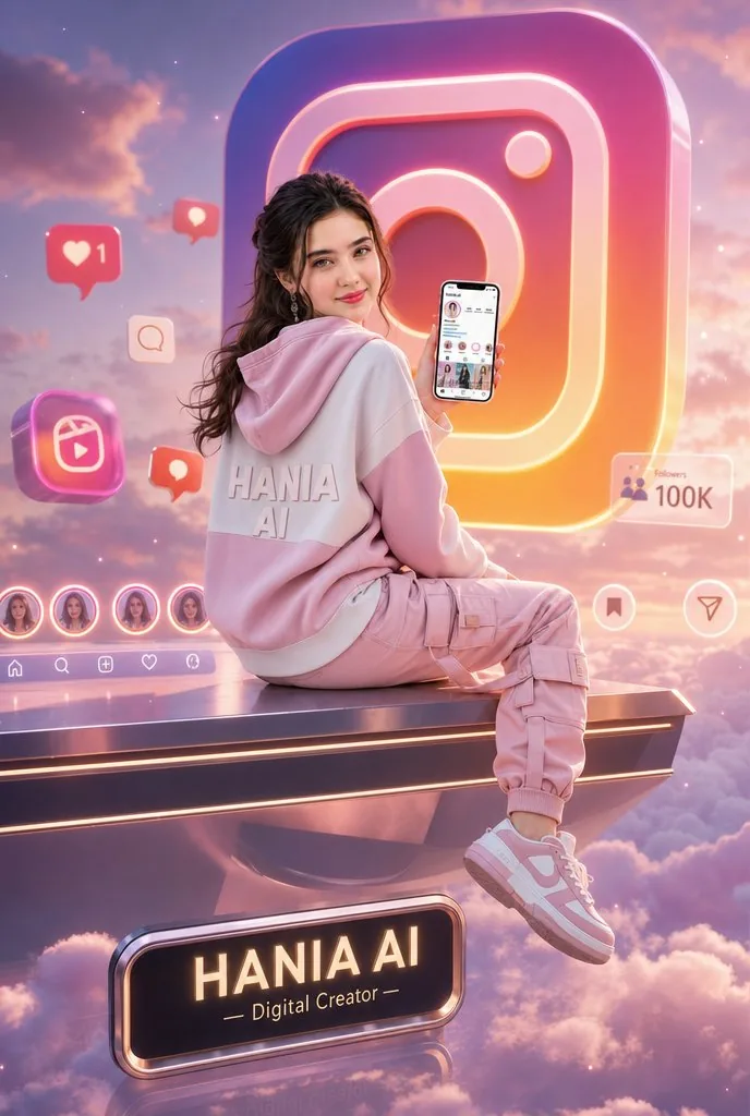 Floating Instagram Creator Portrait reference
