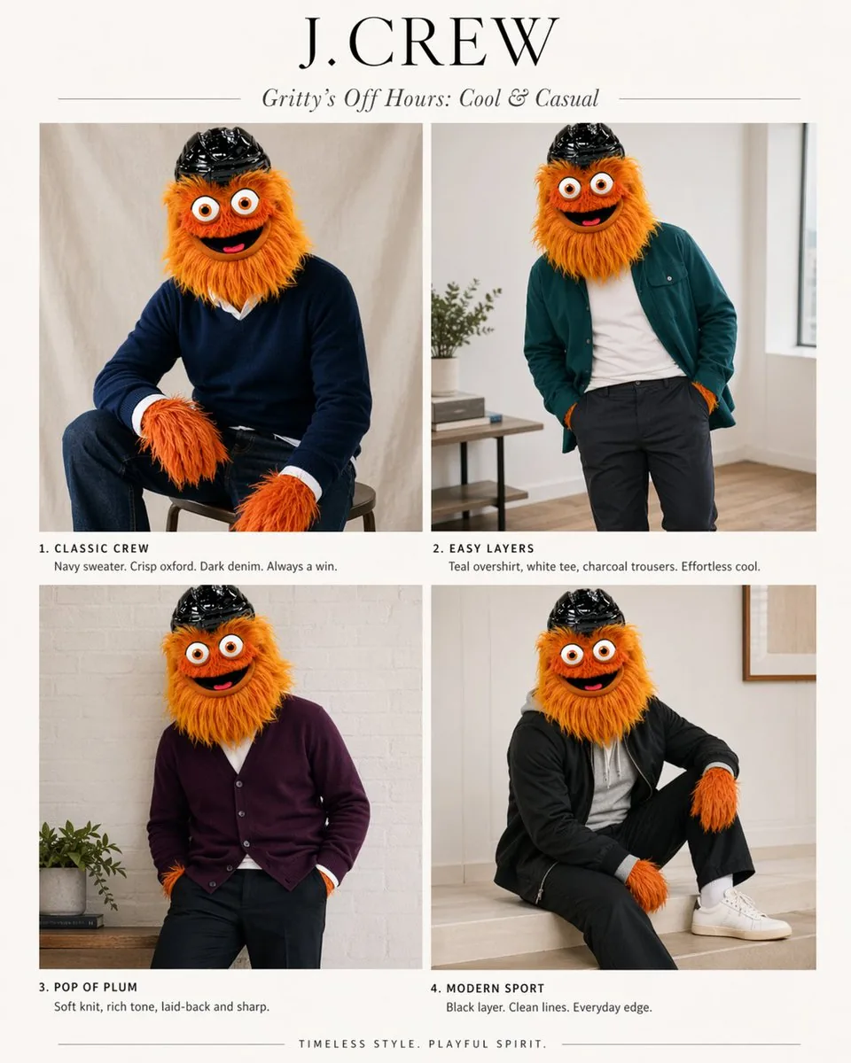 J.Crew Mascot Fashion Editorial reference
