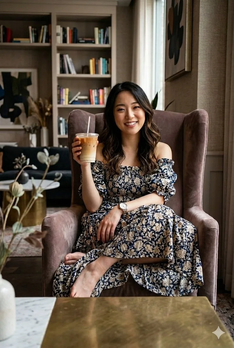 Cozy Iced Latte Portrait reference