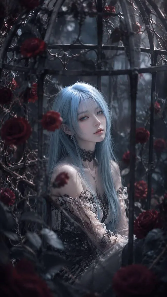 Gothic Rose Cage Portrait reference