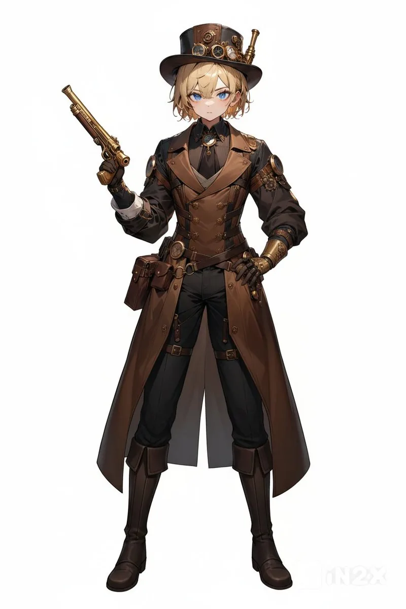 Steampunk Gunslinger Character Art reference