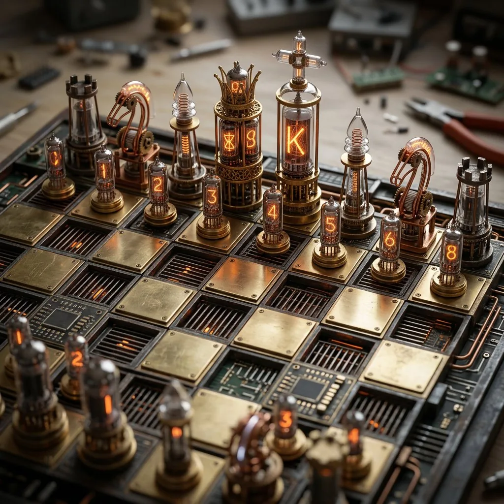 Custom Architectural Chessboard Diorama Prompt Template - Nano Banana Pro AI Prompt for Game Asset reference