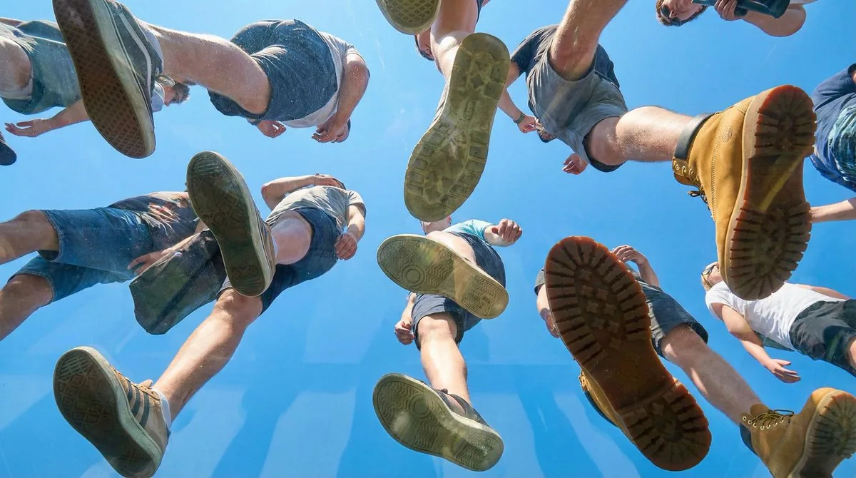 Under Glass Floor Perspective Shot reference