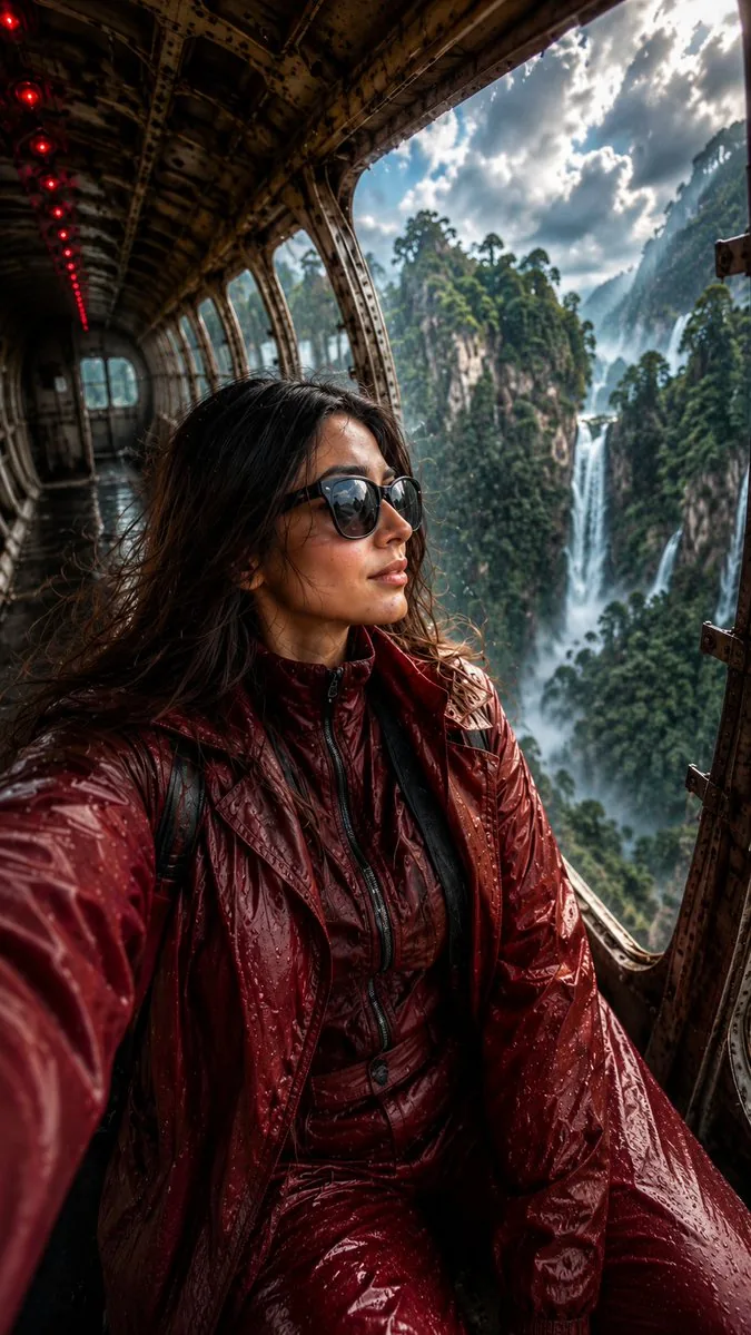 Abandoned Airplane Jungle Selfie reference