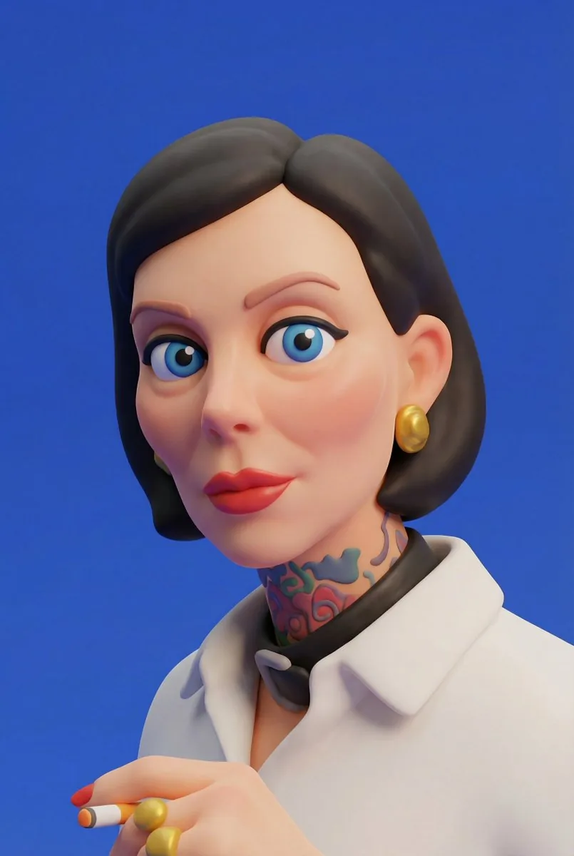 3D stylized character transformation prompt reference