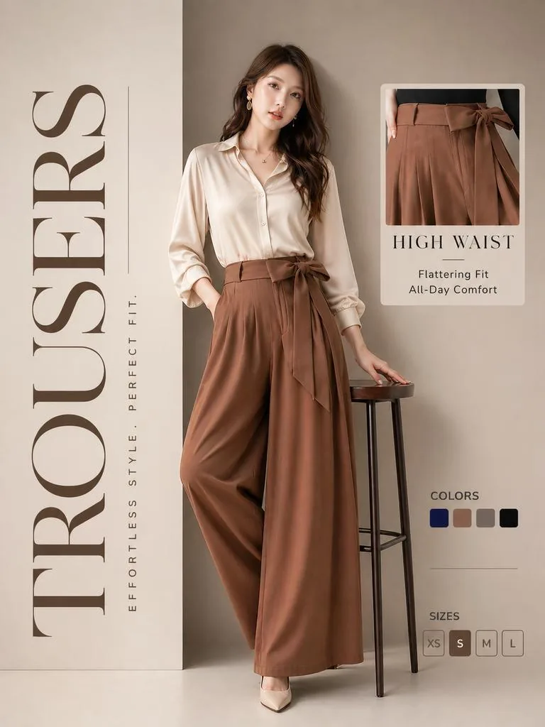 High-End Trousers Advertising Poster reference