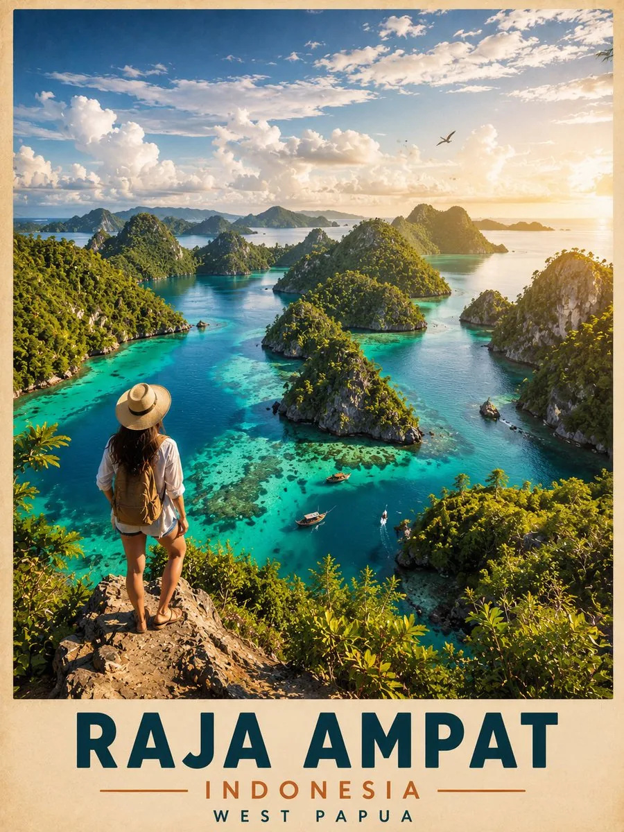 Vintage Cinematic Travel Poster reference
