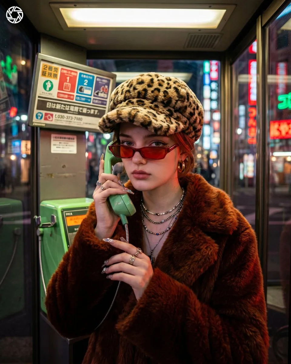 Ultra-Realistic Cyber-Fashion Portrait reference