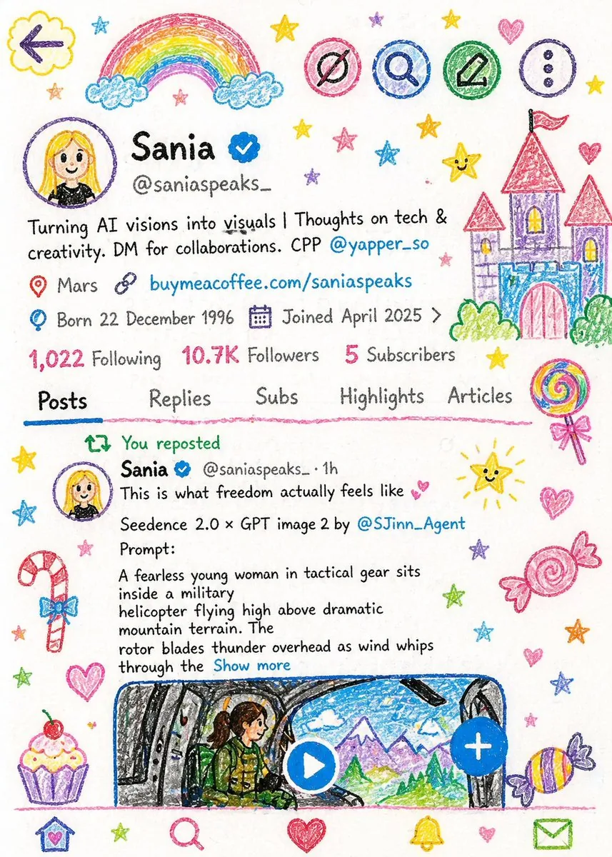 Crayon Style Child Illustration reference
