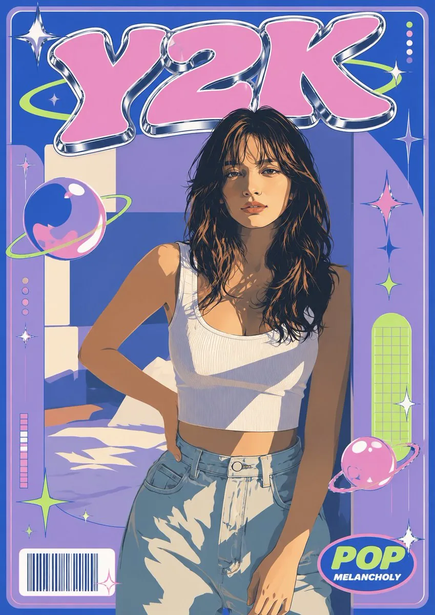 Y2K Vector Magazine Cover reference