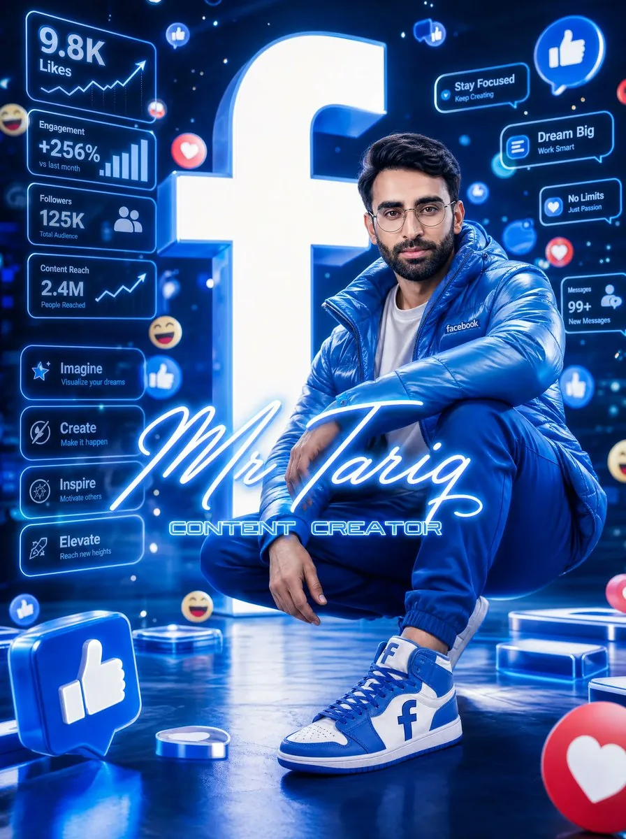 Neon Facebook Creator Poster reference