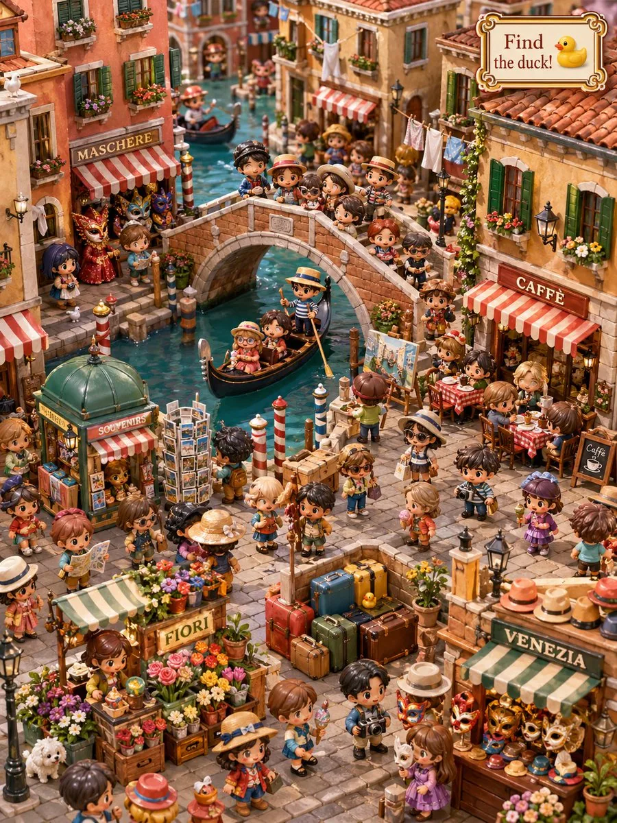 Hidden Duck in Miniature Venice reference