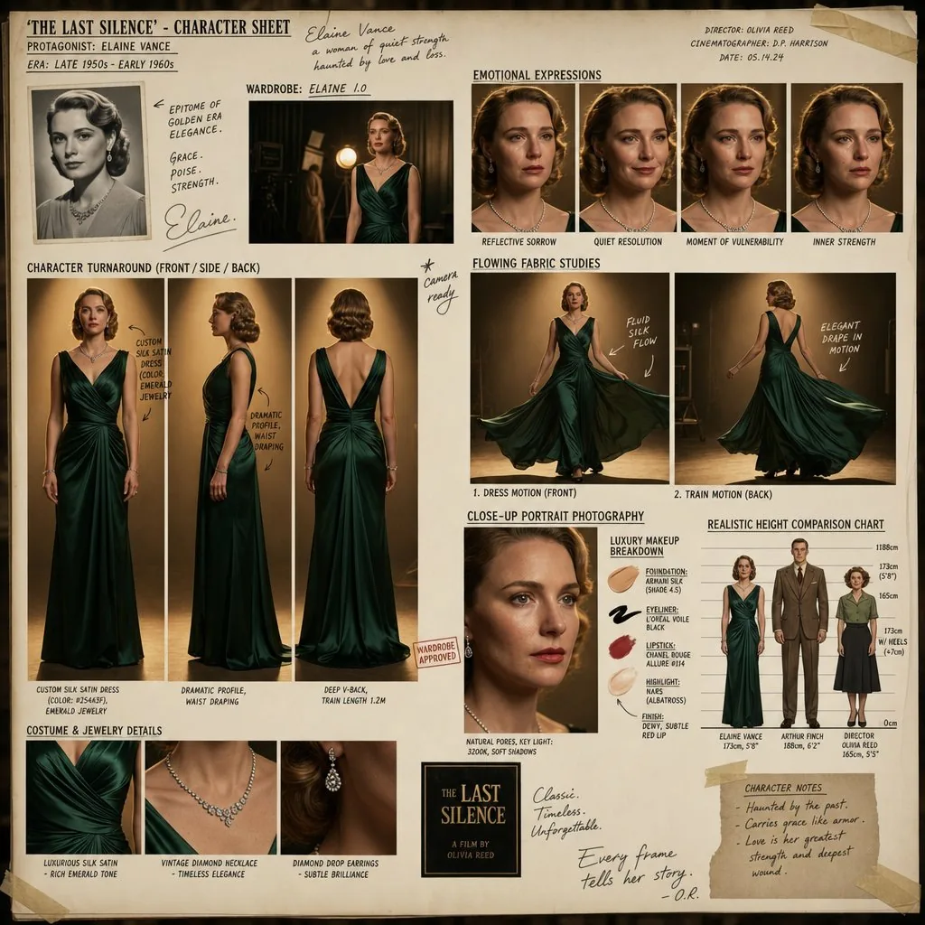 Hollywood Drama Character Sheet reference