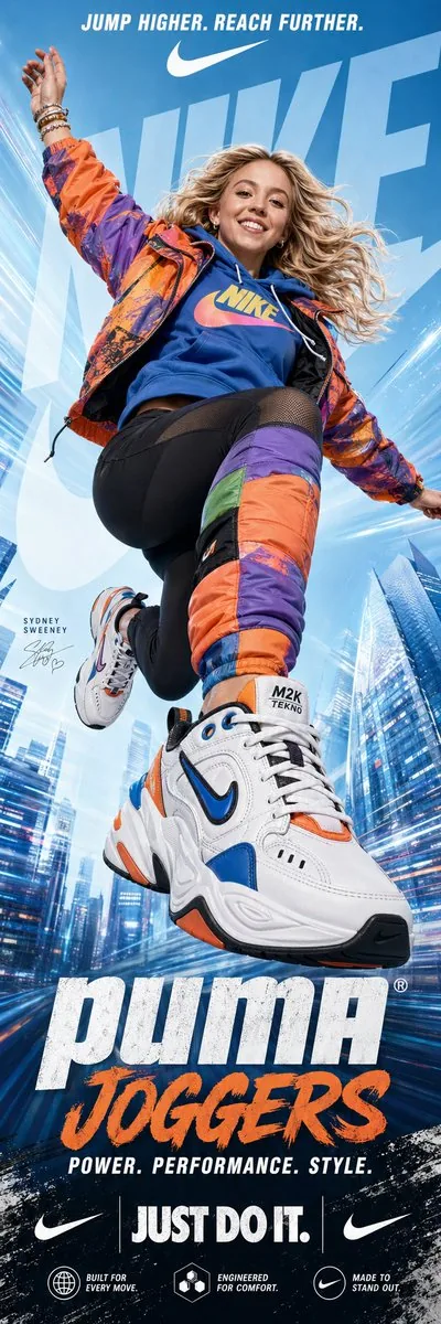 Nike advertising poster prompt reference