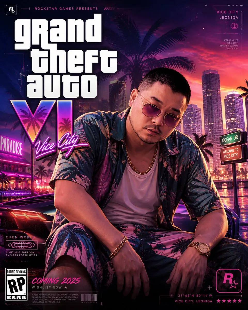 GTA VI Style 8K Cinematic Poster reference