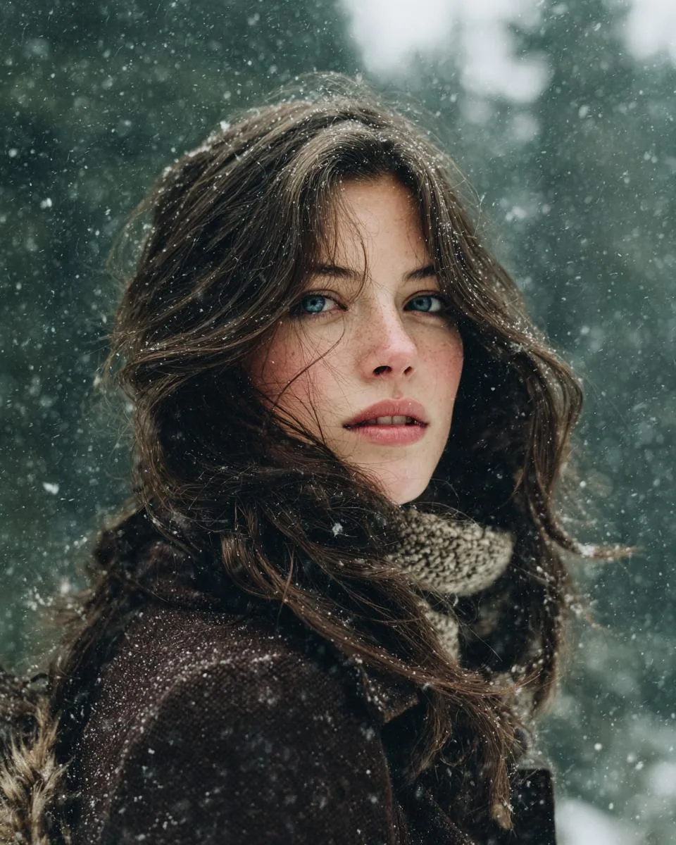 Cinematic Winter Forest Portrait Prompt - Nano Banana Pro AI Prompt for Profile / Avatar reference