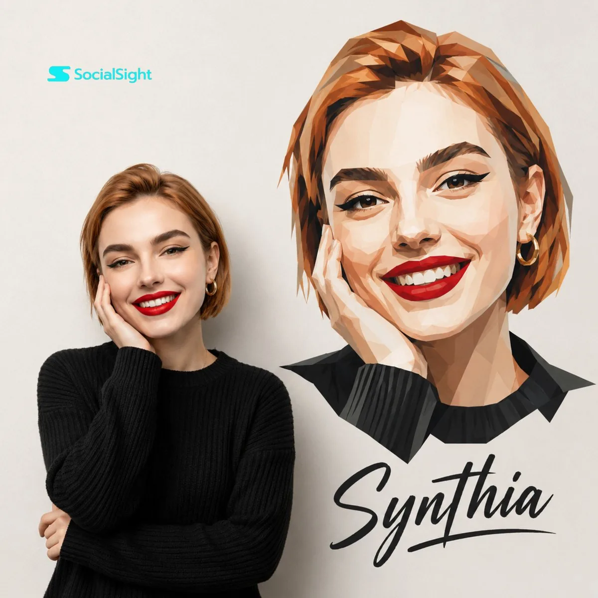 Geometric Studio Portrait Art reference