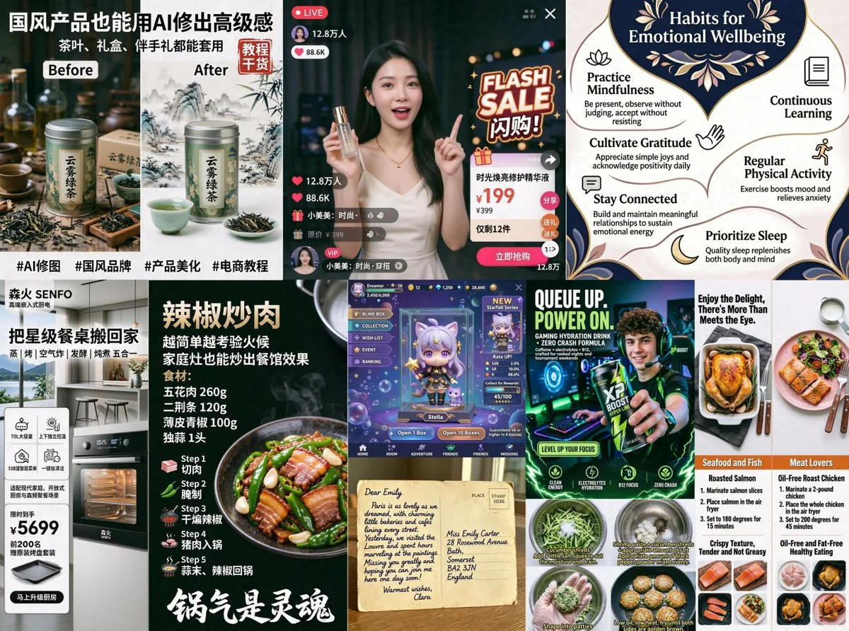 AI Ad and Infographic Capability Collage reference