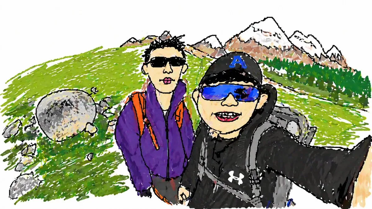 Hiking Photo to Marker Sketch reference