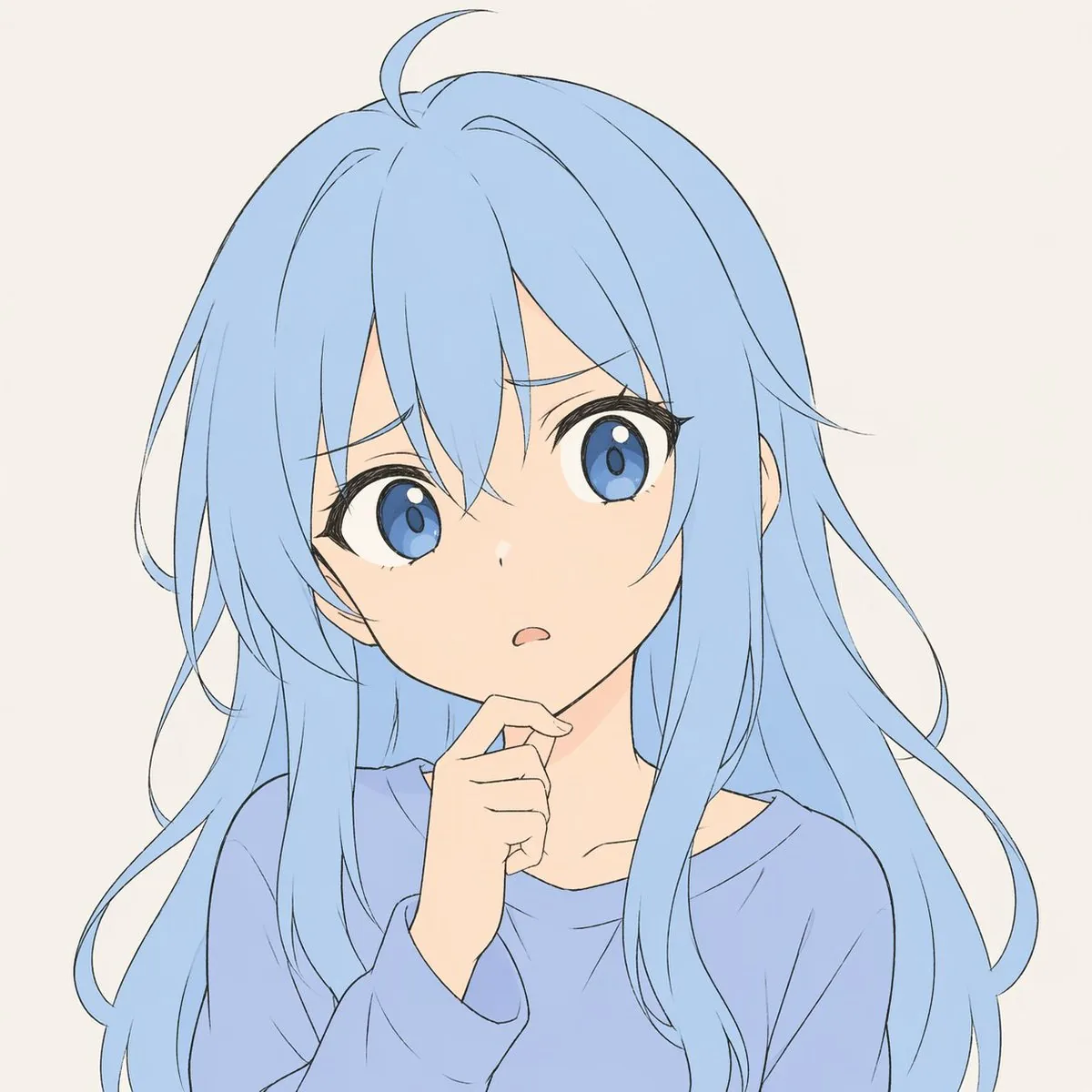 Pastel Anime Character Sketch reference