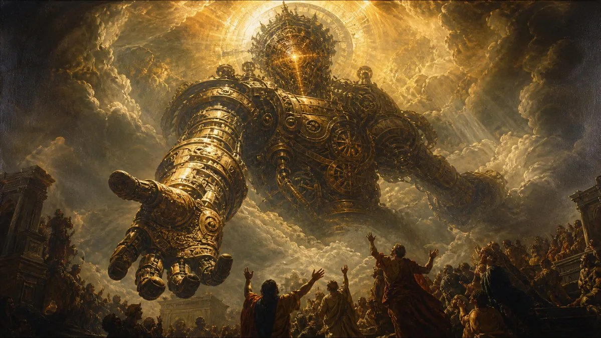 Clockwork Titan Baroque Painting reference