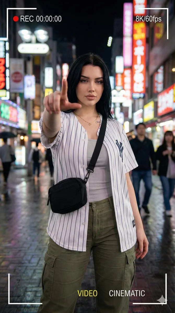 Hyper-realistic Cinematic Portrait with Neon Urban Aesthetic - Nano Banana Pro AI Prompt for Social Media Post reference