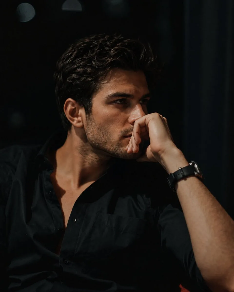 Cinematic Moody Lounge Portrait reference